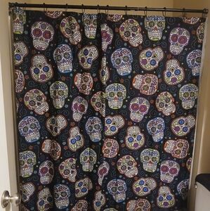 Shower Curtain Set, Sugar Skulls